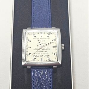 Doctor Who Tardis Watch Police Box Blue Band (Needs Battery)